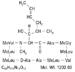 NEORAL® Soft Gelatin Capsules (cyclosporine) Structural Formula Illustration